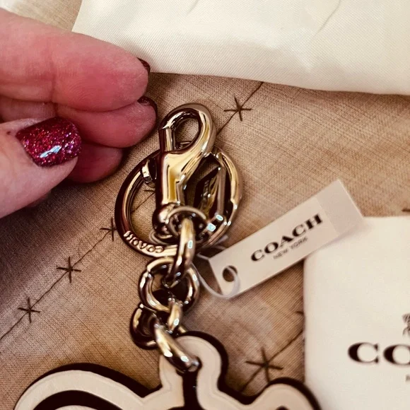 Coach Black and Gold Bee Keychain Or Bag Charm - Picture 8 of 9
